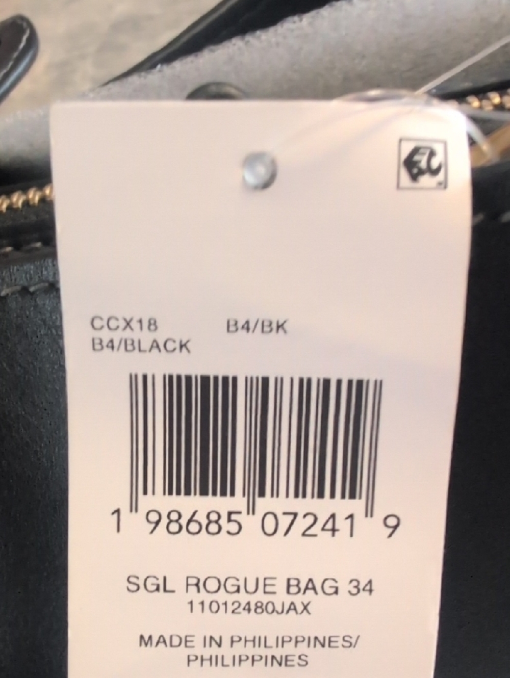 Coach Rogue 34 Black Leather Double-Zip Shoulder Bag with Brass  Hardware NWT - Picture 12 of 12